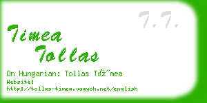 timea tollas business card